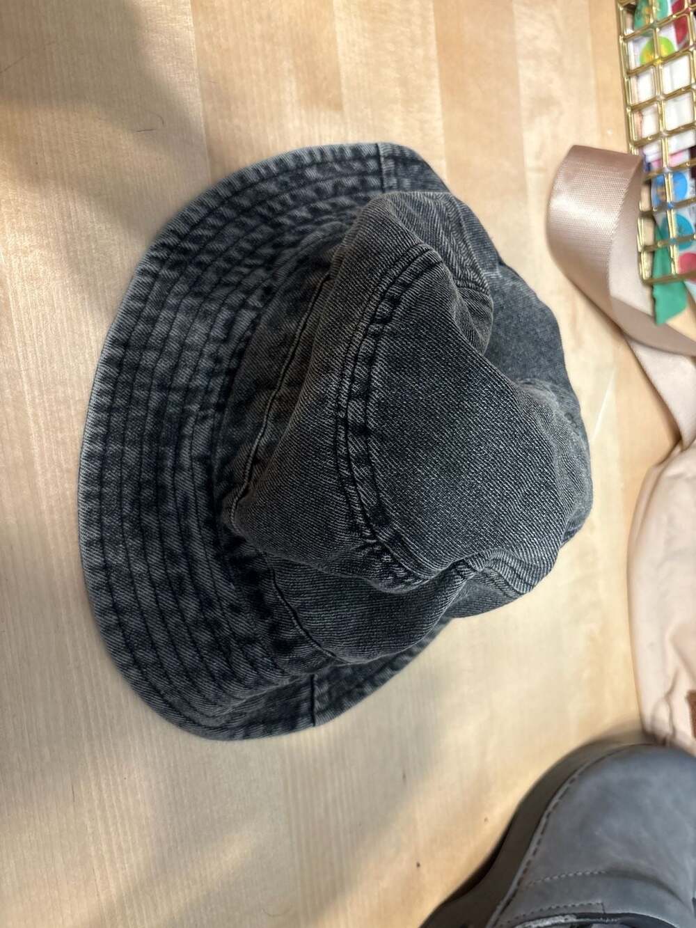 Zara Kids Acid Wash Denim Bucket Hat Size 52cm (3-6 Years)